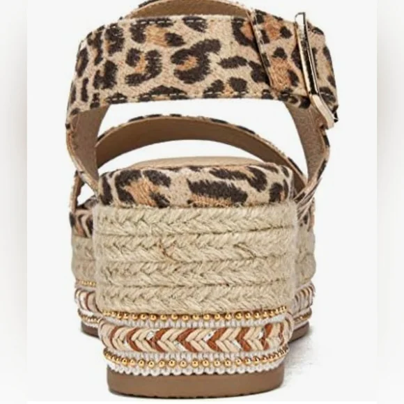 Seven Dials Leopard Print Espadrille Wedges #756 - Picture 11 of 11